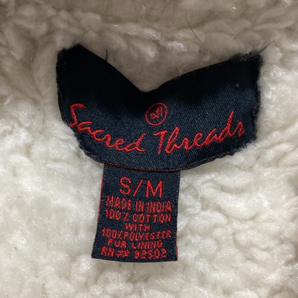 Thick Patchwork Boho Coat S/M - Picture 8 of 15